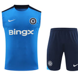 Kit de Treino Chelsea Nike 24/25 - Camisa e Bermuda Azul