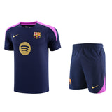 Kit Treino Barcelona 25/26 Masculino - Nike Azul Marinho com Rosa e Dourado