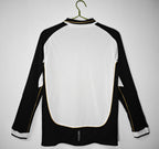 Camisa Manchester United 2001/02 Manga Longa - Versão Retrô Masculino - Dupla Face Dourado e Branco