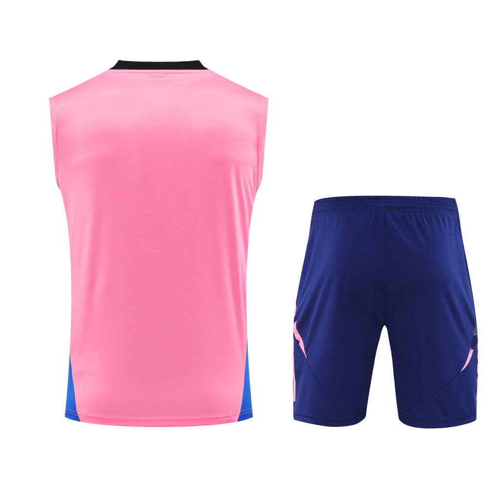 Kit de Treino Arsenal Adidas 24/25 Camisa e Bermuda Rosa e Preto