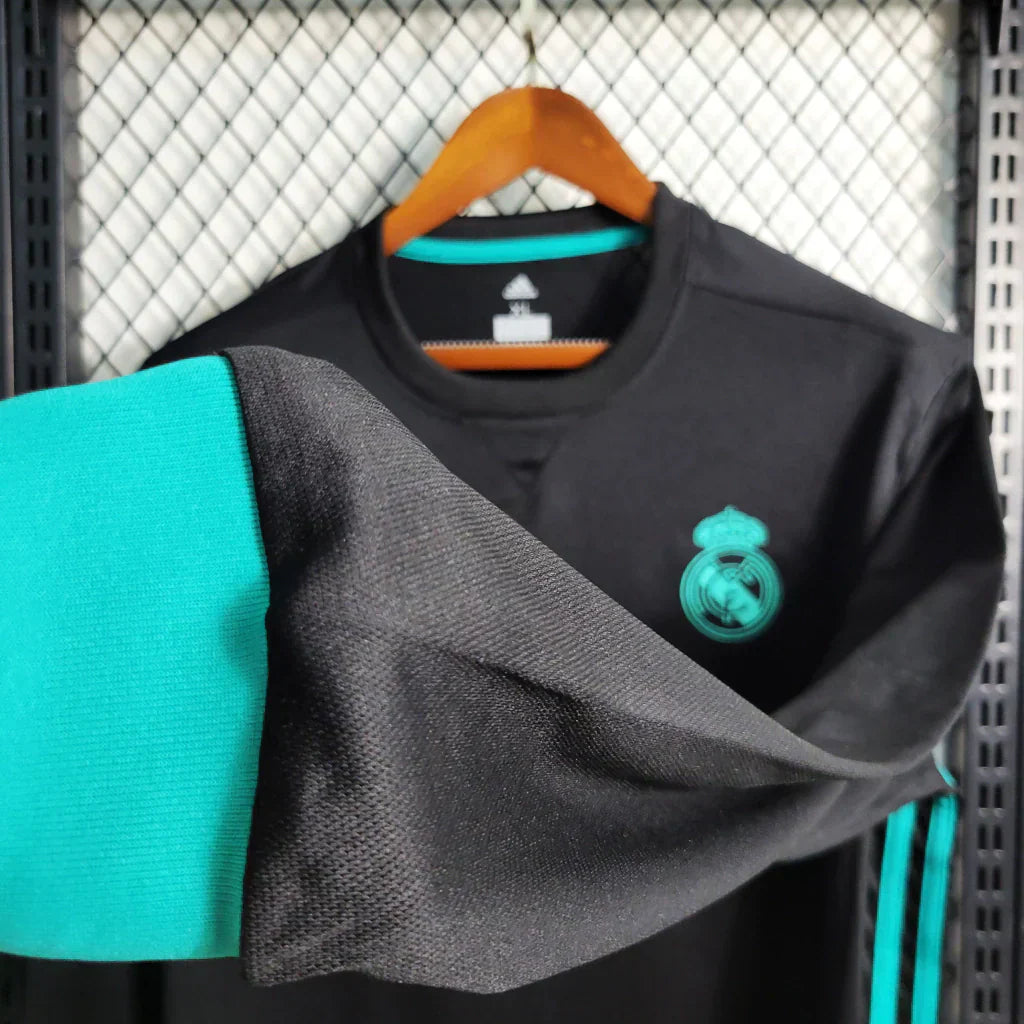 Camisa Real Madrid 17/18 Away Manga Longa - Retrô Masculina