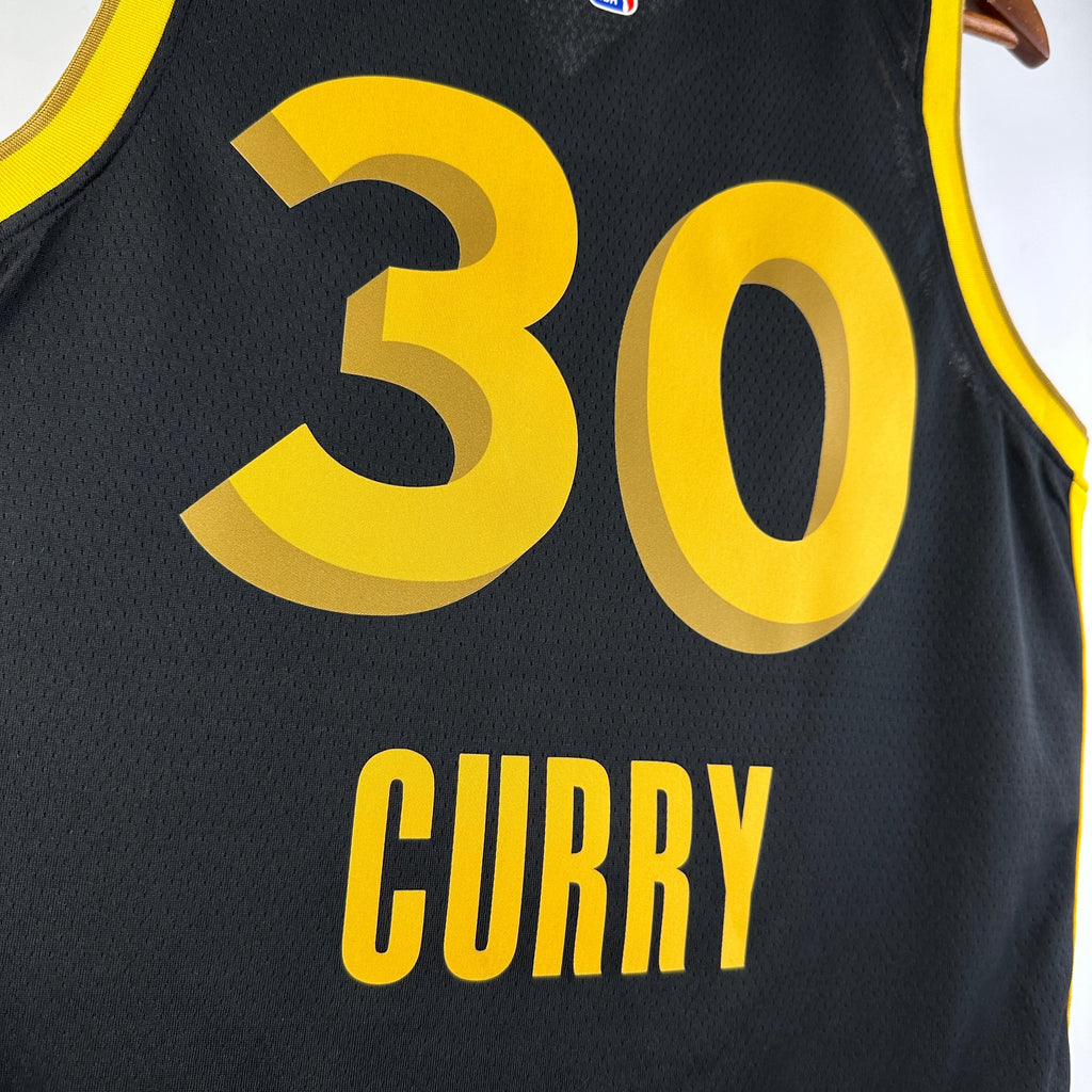 Regata NBA  Golden State Warriors Stephen Curry Nike Preta 2023/24 Swingman Jersey - City Edition - Masculina