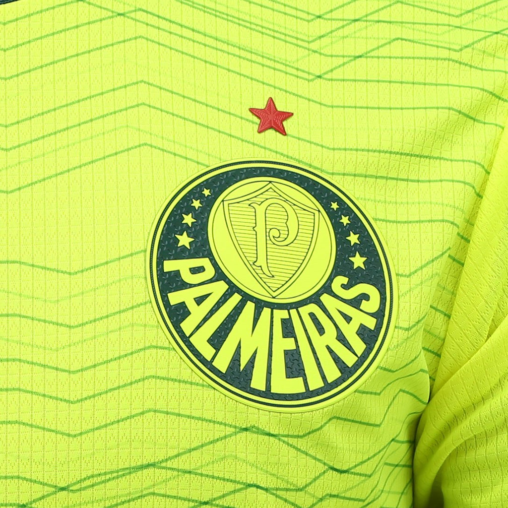 Camisa Palmeiras III 23/24 s/n° Torcedor Puma Masculina - Amarelo Fluorescente