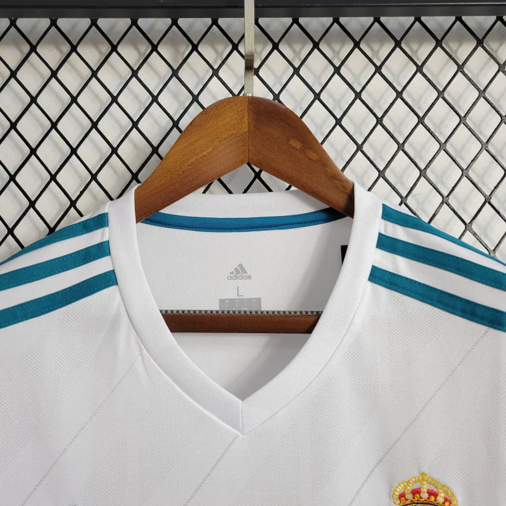 Camisa Real Madrid 17/18 Home Manga Longa - Retrô Masculina
