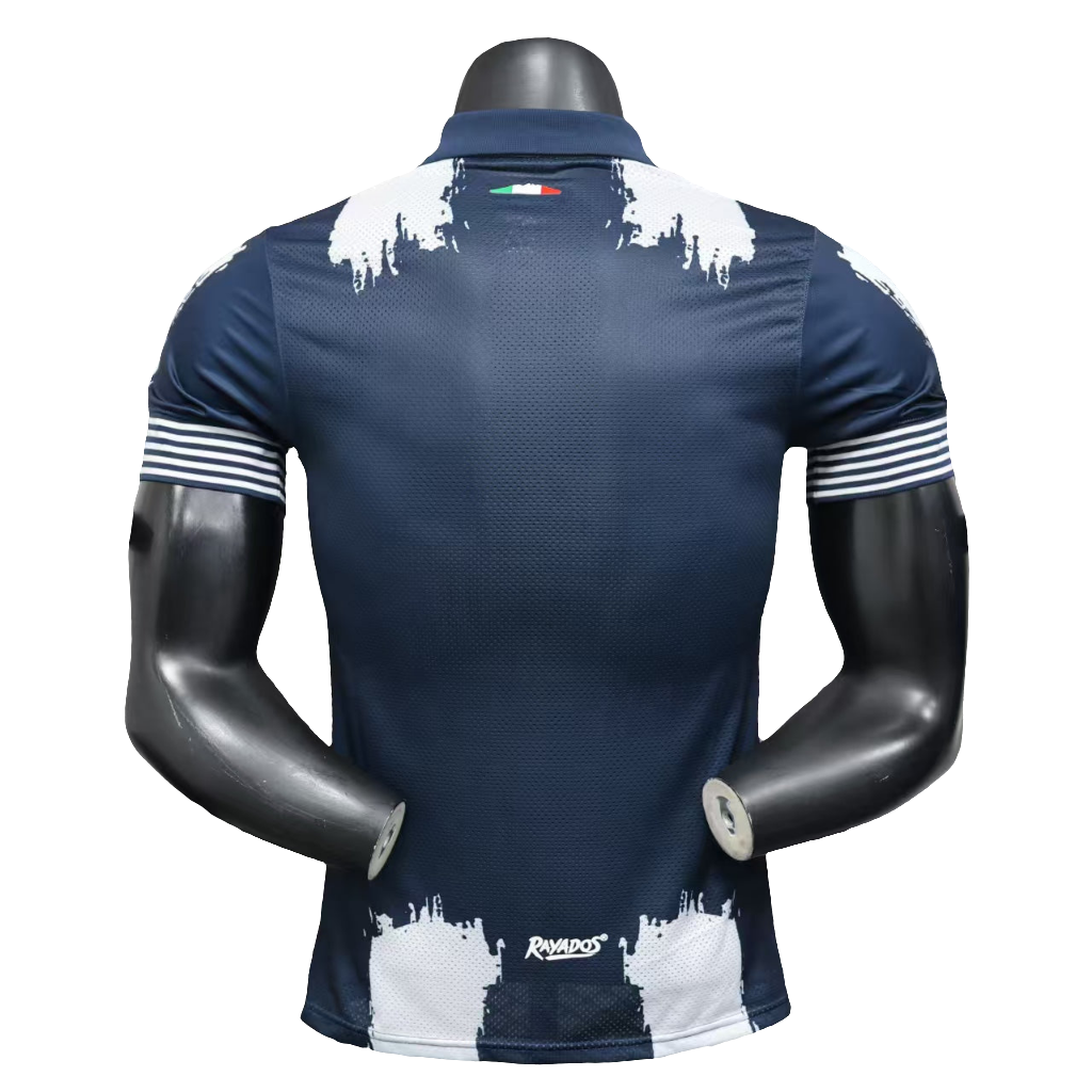 Camisa C.F Monterrey 2025/26 s/n Jogador  Masculina - Azul marinho+Branco