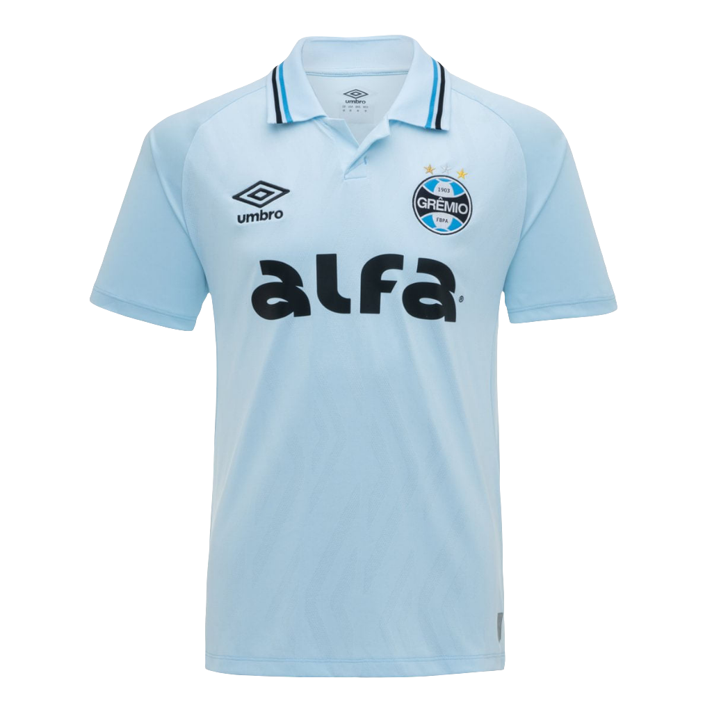 Camisa Grêmio II Celeste Masc. Classic Umbro 25/26 S/Nº - Azul