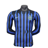 Camisa Inter de Milão 25/26 Home Manga longa - Versão do jogador - Masculina