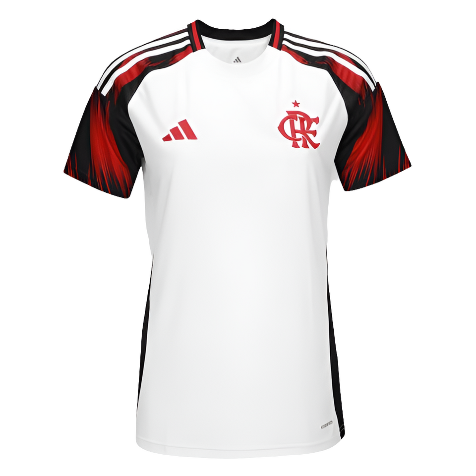 Camisa Flamengo II 25/26 s/n Torcedor Adidas Feminina - Branco