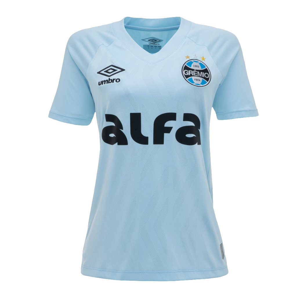 Camisa Grêmio II Celeste Feminina Umbro 25/26 S/Nº - Azul