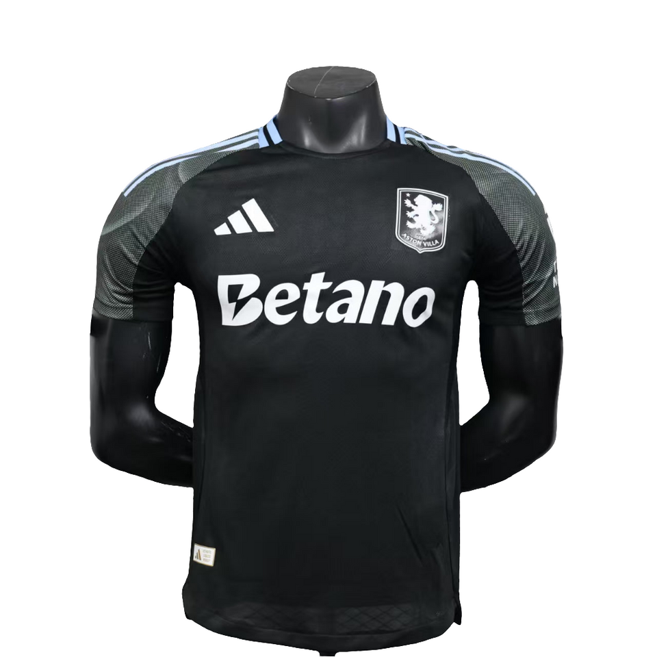 Camisa Aston Villa 2025/26 s/n Jogador Masculina - Preta