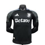 Camisa Aston Villa 2025/26 s/n Jogador Masculina - Preta