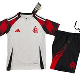 Kit Flamengo Infantil II 25/26 s/n Torcedor Adidas - Branco