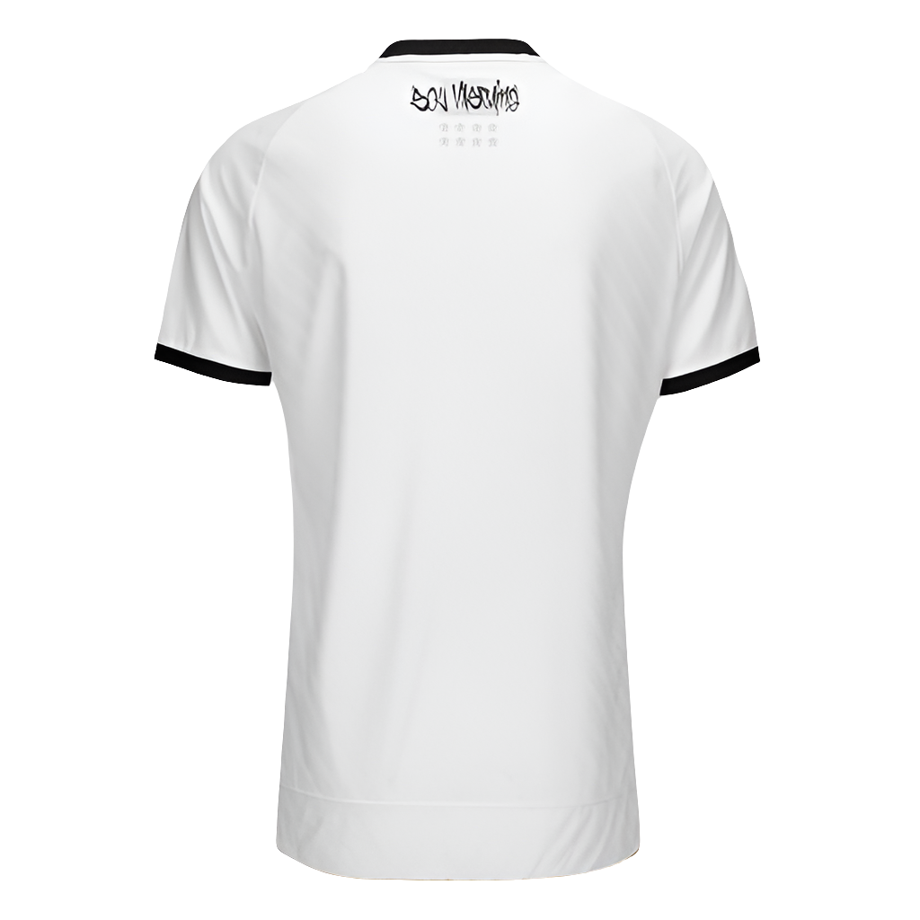 Camisa Vasco II 25/26 s/n Torcedor Kappa Feminina - Branco+Preto