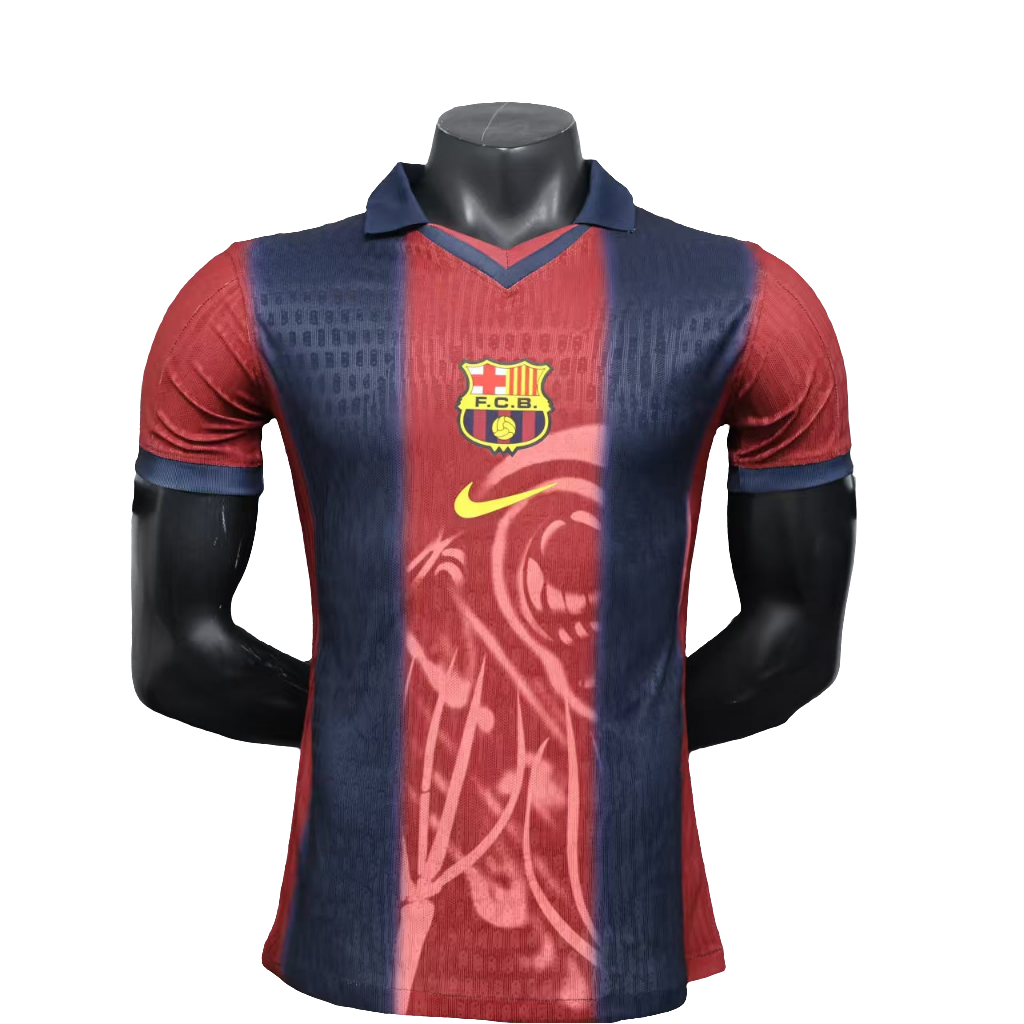Camisa FC Barcelona Retrô 2000/01 Home Skeleton - Versão Jogador Masculina