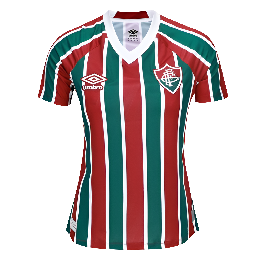 Camisa Fluminense I 25/26 Torcedor Umbro Feminina - Verde+Vermelho