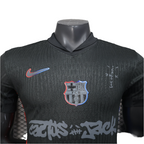 Camisa Barcelona x Travis Scott away 24/25 Versão jogador - Preta