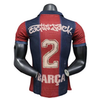Camisa FC Barcelona Retrô 2000/01 Home Skeleton - Versão Jogador Masculina