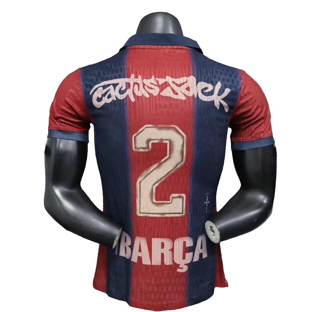 Camisa FC Barcelona Retrô 2000/01 Home Skeleton - Versão Jogador Masculina