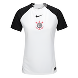 Camisa Corinthians I 25/26 s/n Nike Feminina - Branco+Preto