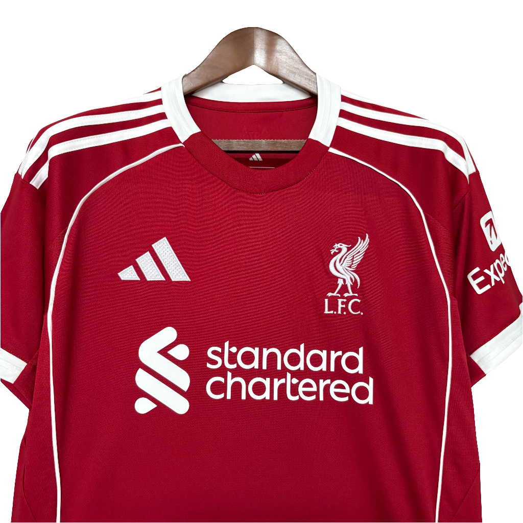 Camisa Liverpool I 25/26 Adidas Torcedor Masculina - Vermelha