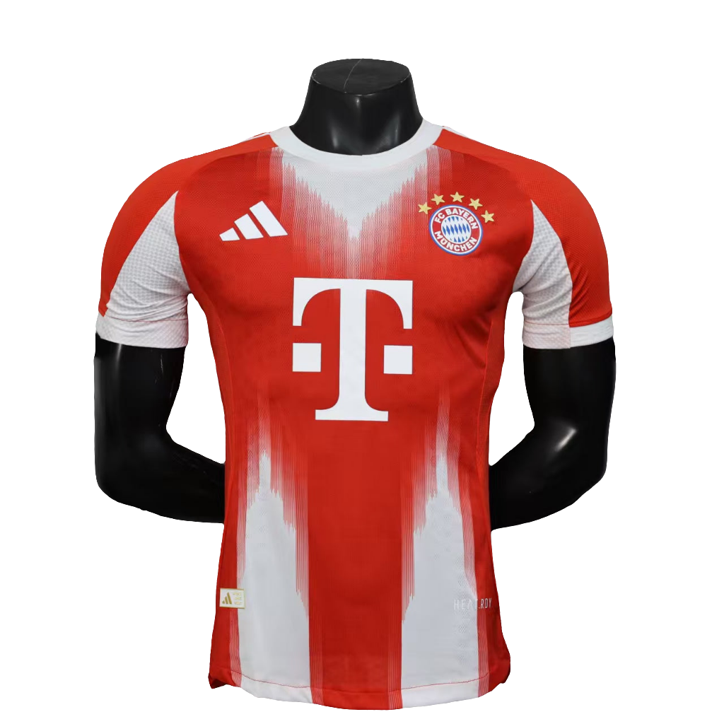 Camisa Adidas Bayern de Munique I 25/26 s/n° Jogador Masculina - Vermelha e Branca