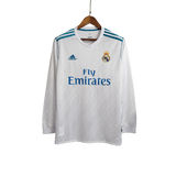 Camisa Real Madrid 17/18 Home Manga Longa - Retrô Masculina