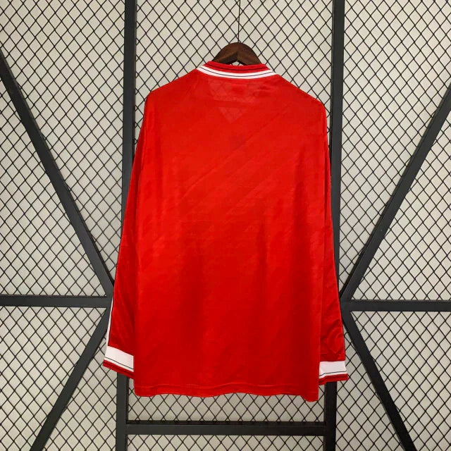 Camisa Manchester United 86/88 Home Manga Longa - Retrô Masculina
