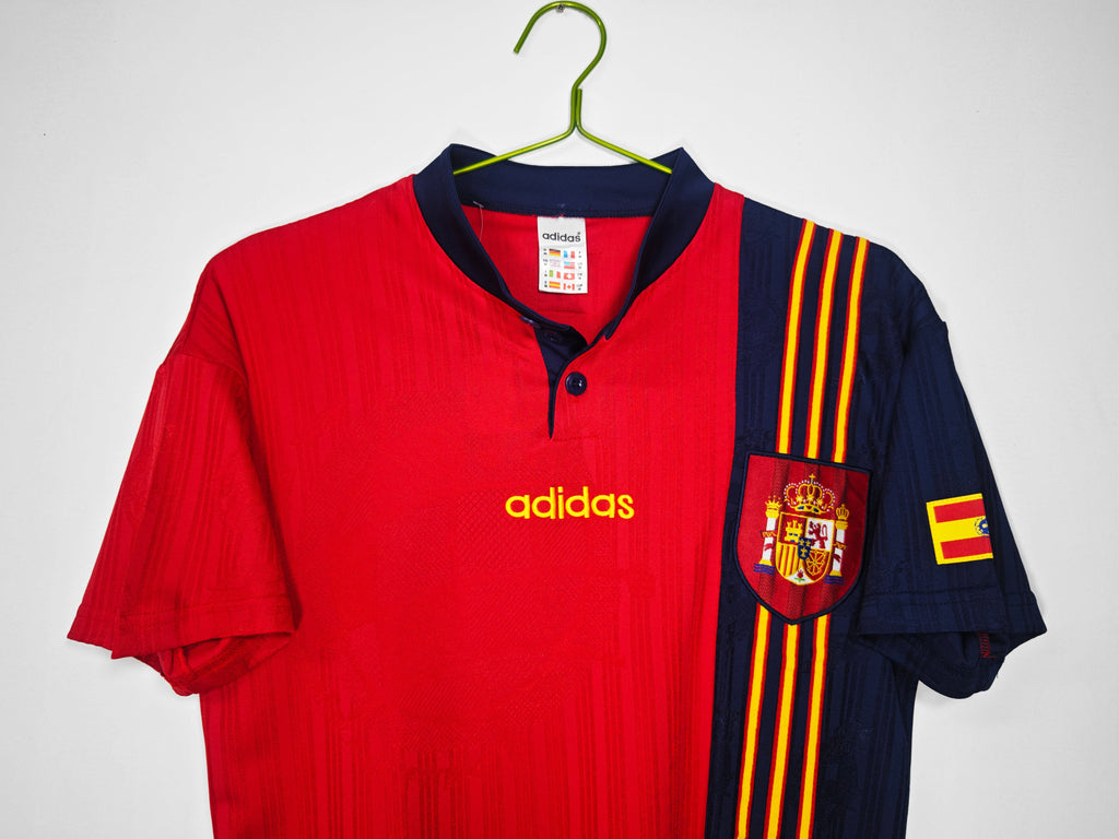 Camisa Seleção Espanha Home 1996/97 - Versão Retrô - Vermelha - Masculina