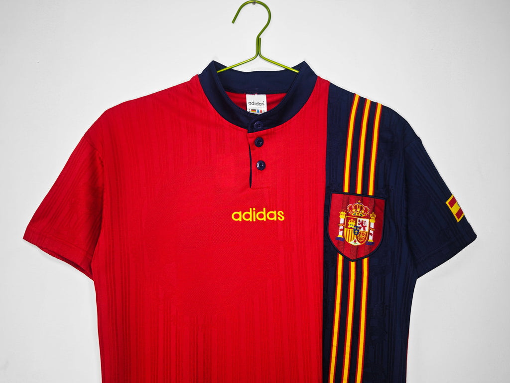 Camisa Seleção Espanha Home 1996/97 - Versão Retrô - Vermelha - Masculina