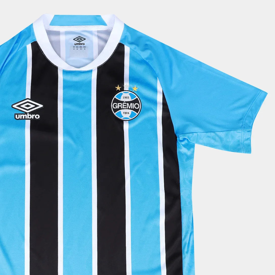 Camisa Grêmio l 25/26 Torcedor Umbro Masculina - Azul+Preto