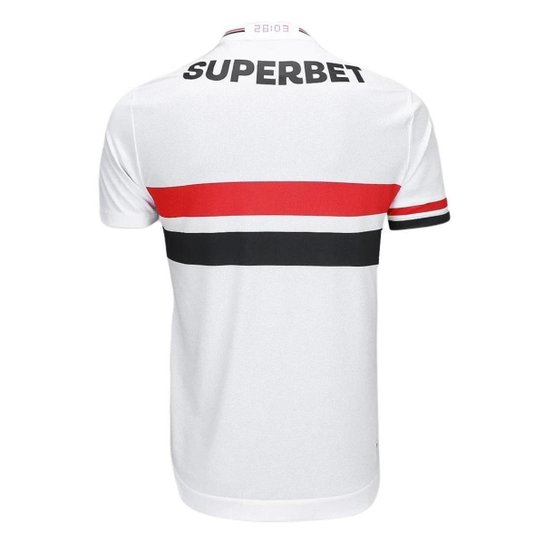 Camisa São Paulo 25/26 Home Torcedor New Balance Masculino - Branco+Vermelho