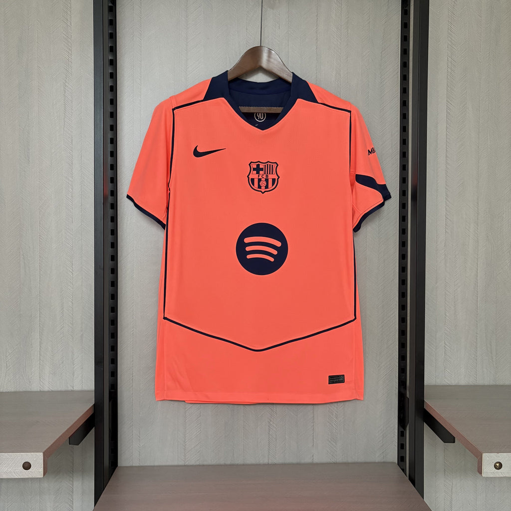 Camisa  Barcelona III 25/26 Nike Masculina - Laranja/Marinho