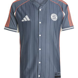 Camisa Bayern de Munique 2025 US Pack Adidas Masculina – Cinza com Listras e Botões