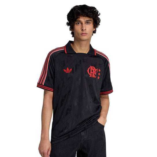 Camisa Flamengo Lifestyler 25/26 Adidas Masculina - Preto