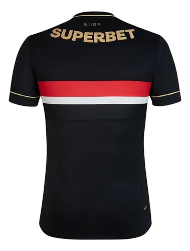 Camisa São Paulo III 25/26 s/n° Torcedor Comemorativa New Balance Masculino - Preto+Vermelho