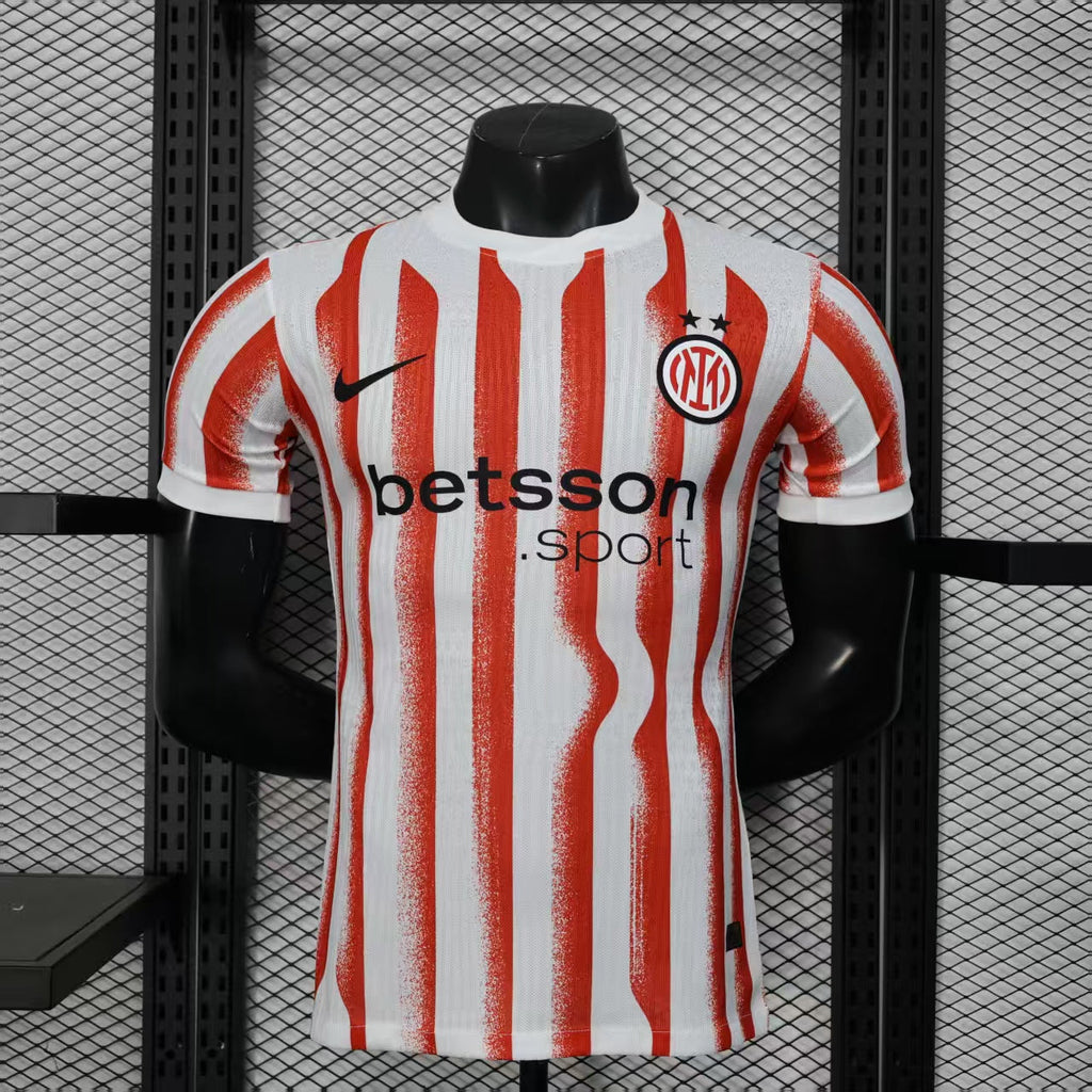 Camisa Nike Inter de Milão  25/26 s/n° Jogador Masculina - Branca e Vermelha