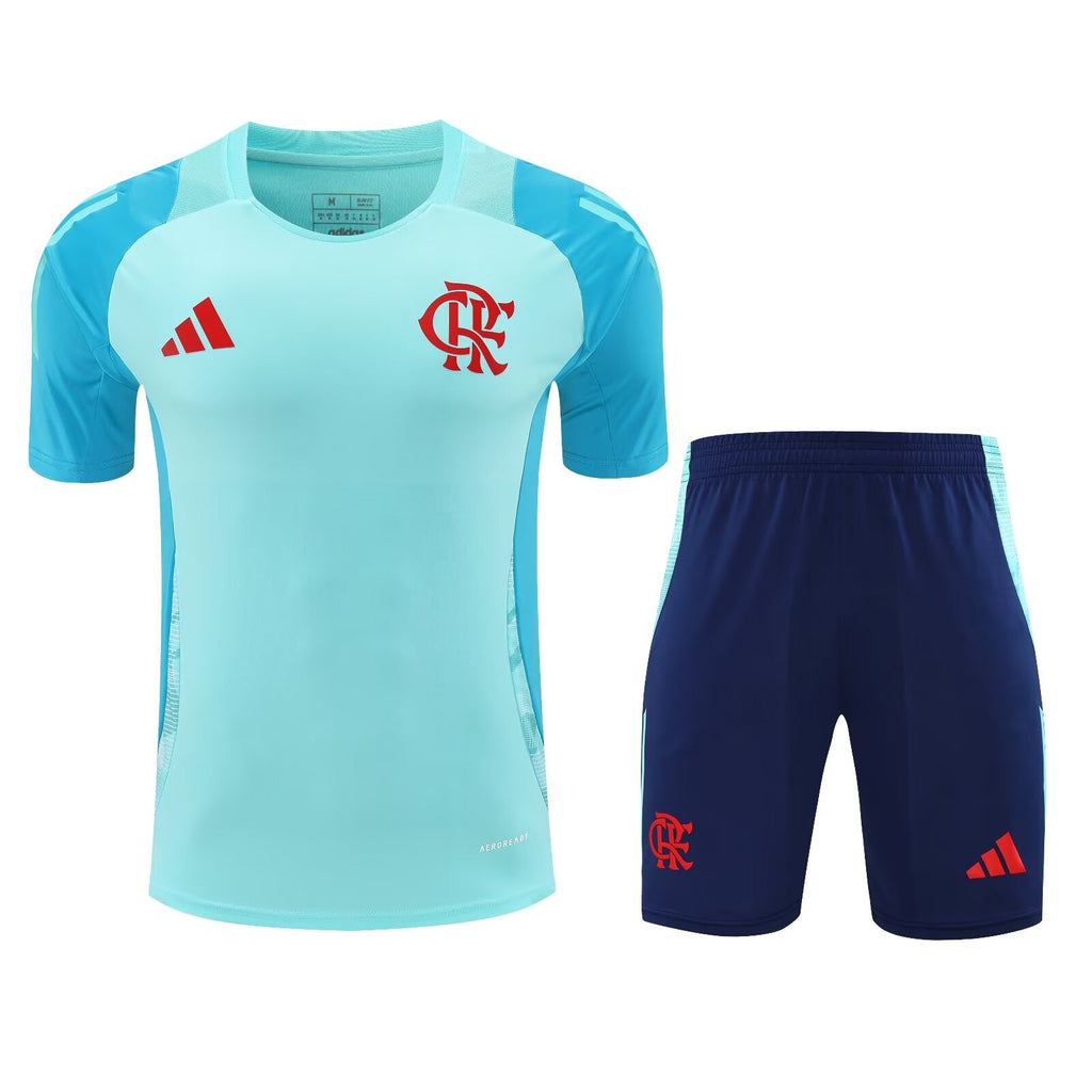 Kit Treino Flamengo 25/26 Adidas Torcedor s/n - Masculino - Azul Claro