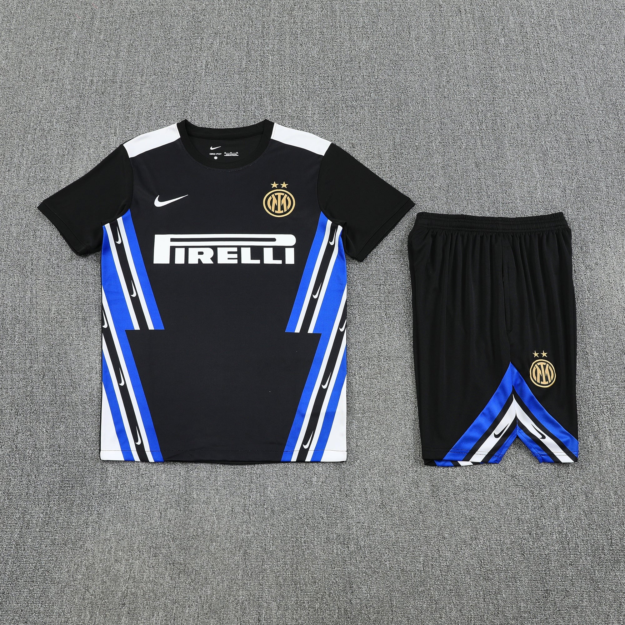 Kit Treino Inter de Milão 25/26 Masculino - Nike | Preto com Azul e Branco