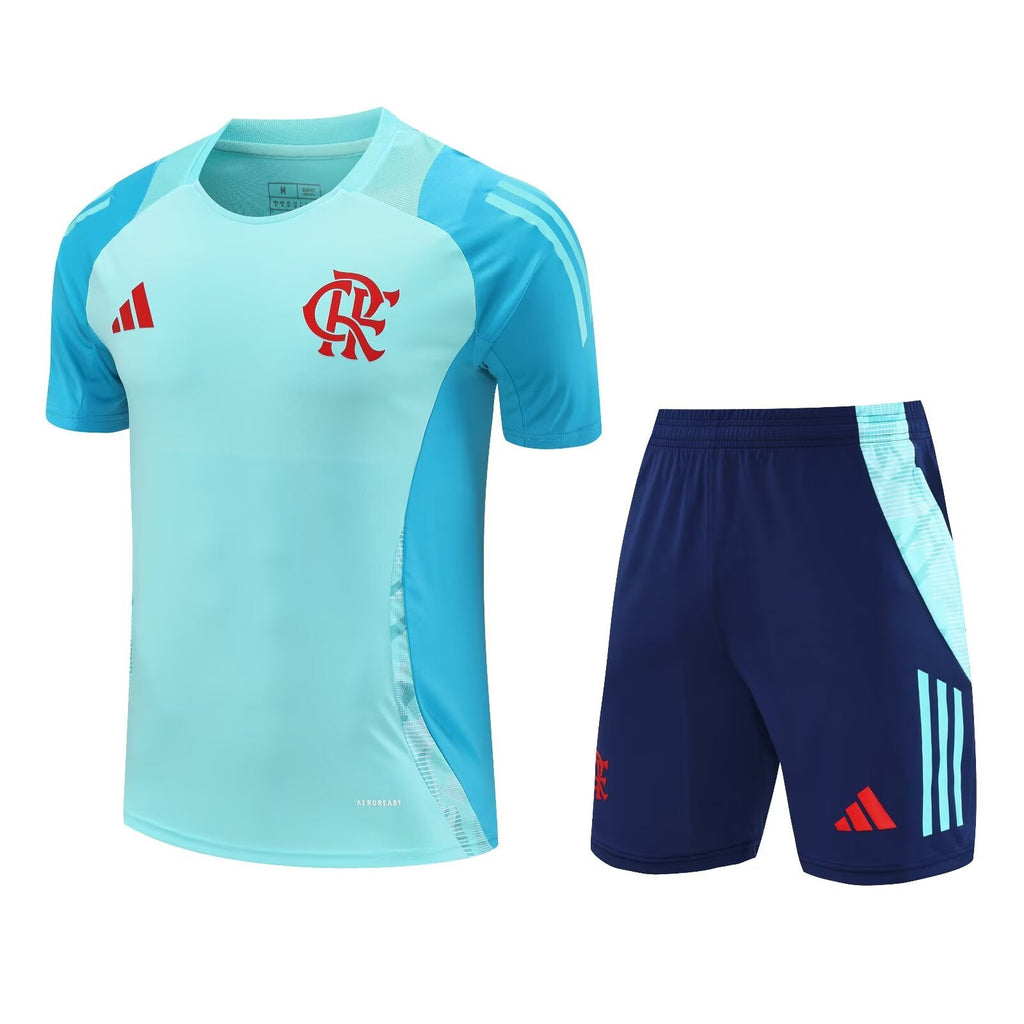 Kit Treino Flamengo 25/26 Adidas Torcedor s/n - Masculino - Azul Claro