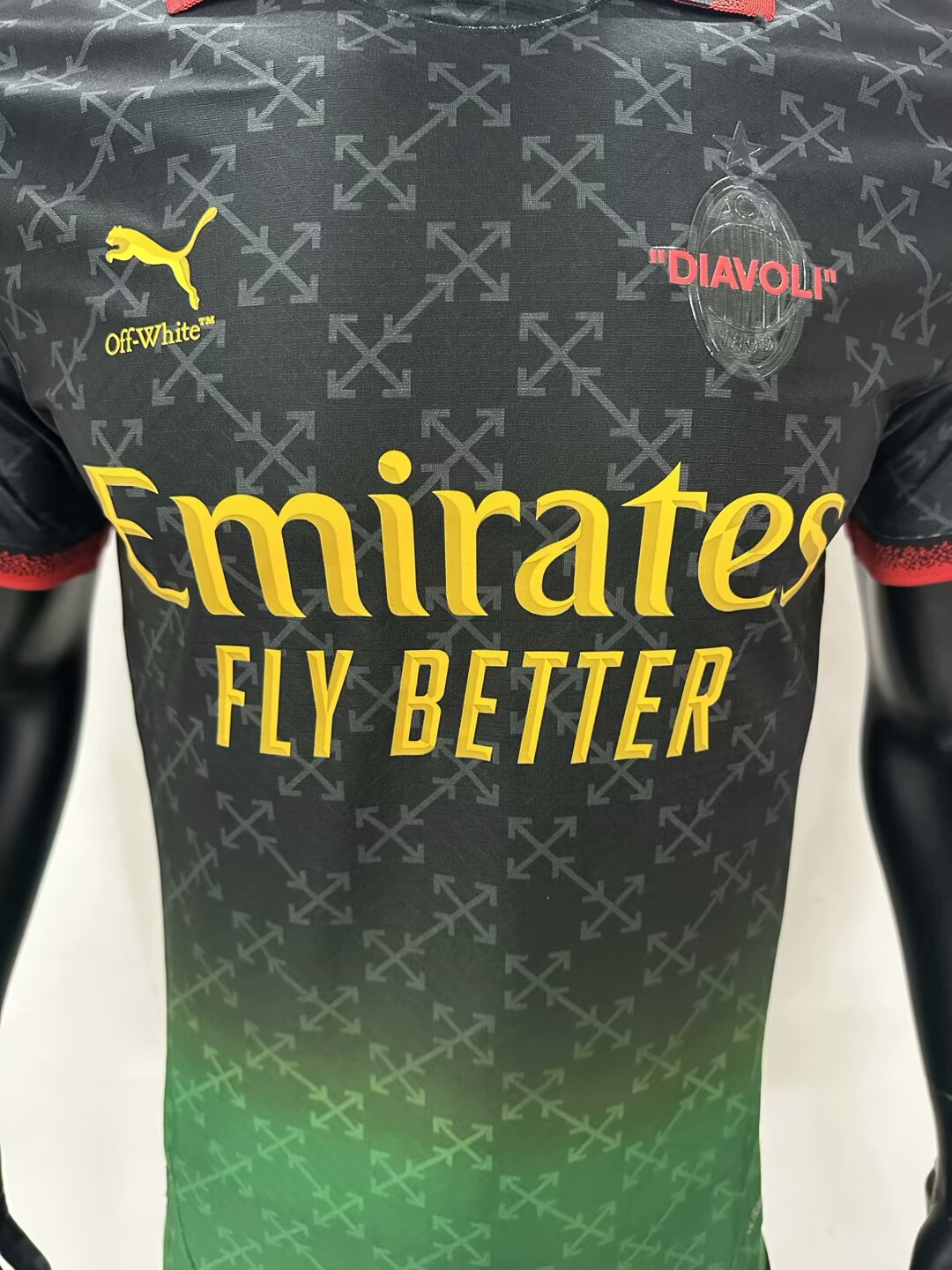 Camisa AC MILAN x OFF-WHITE™ 2024/25 - Versão jogador - Masculina