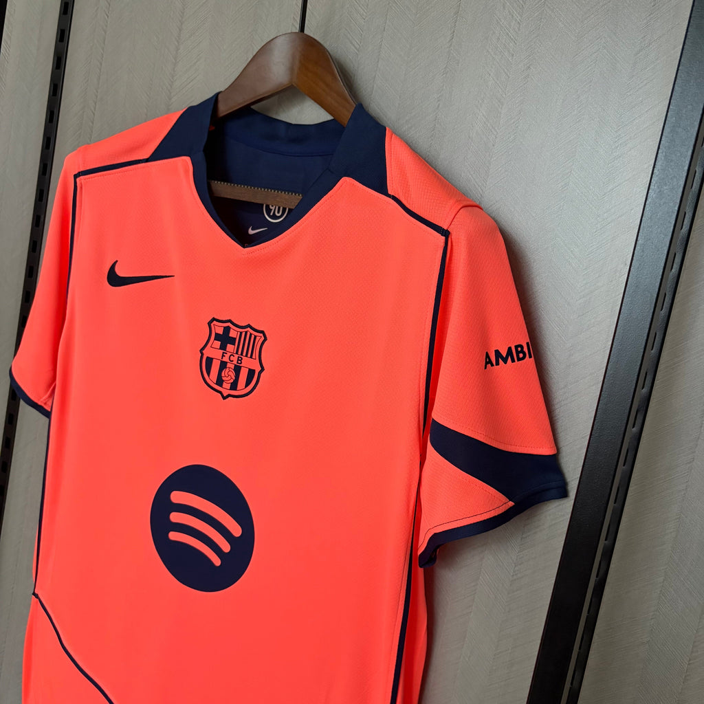 Camisa  Barcelona III 25/26 Nike Masculina - Laranja/Marinho