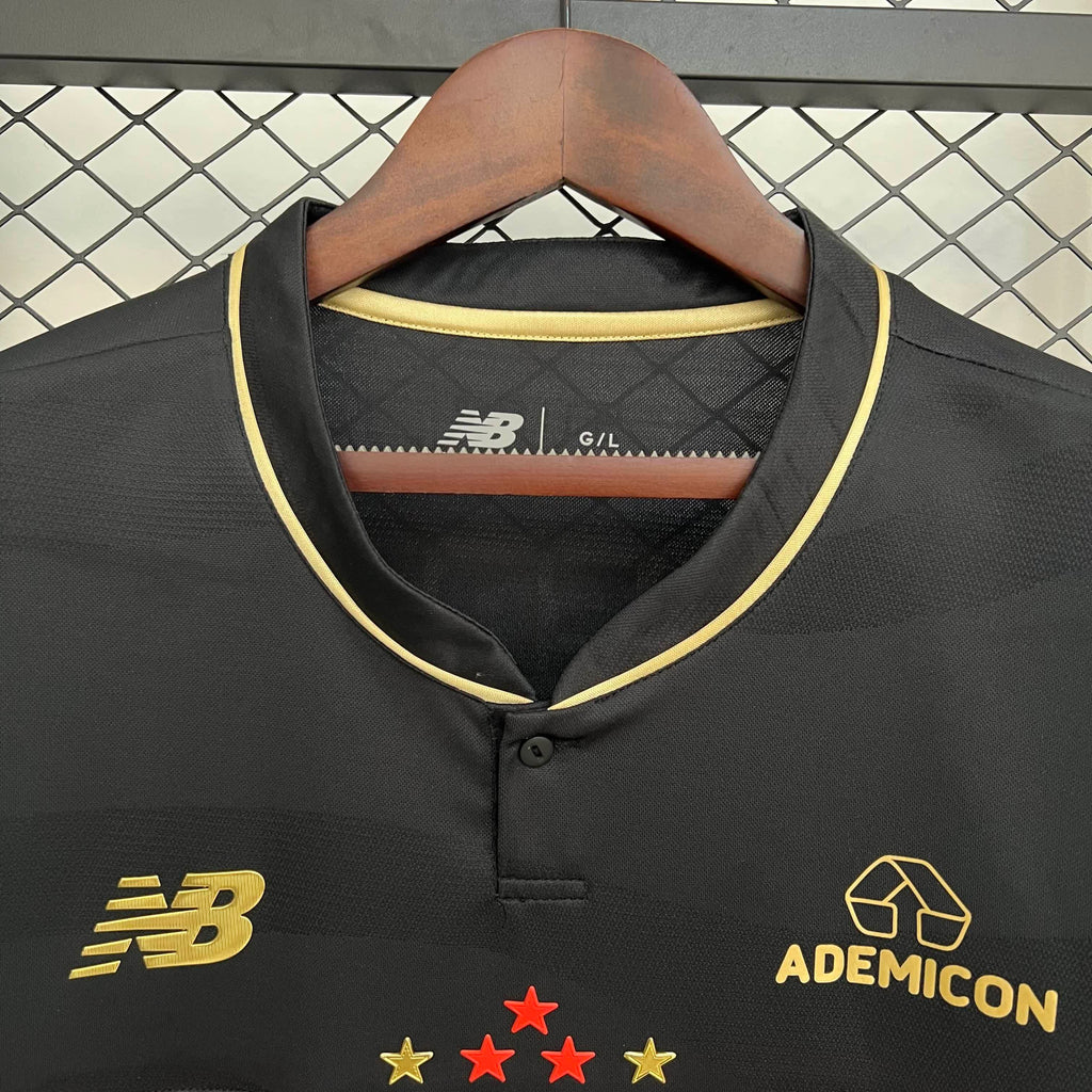 Camisa São Paulo III 25/26 s/n° Torcedor Comemorativa New Balance Masculino - Preto+Vermelho
