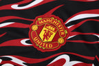 Kit Treino Manchester United 25/26 Masculino - Adidas Vermelho e Preto | Design em Chamas