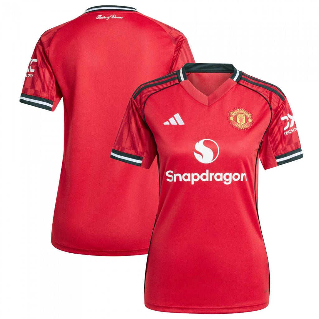 Camisa Home Manchester United 25/26 Adidas Feminina - Vermelho