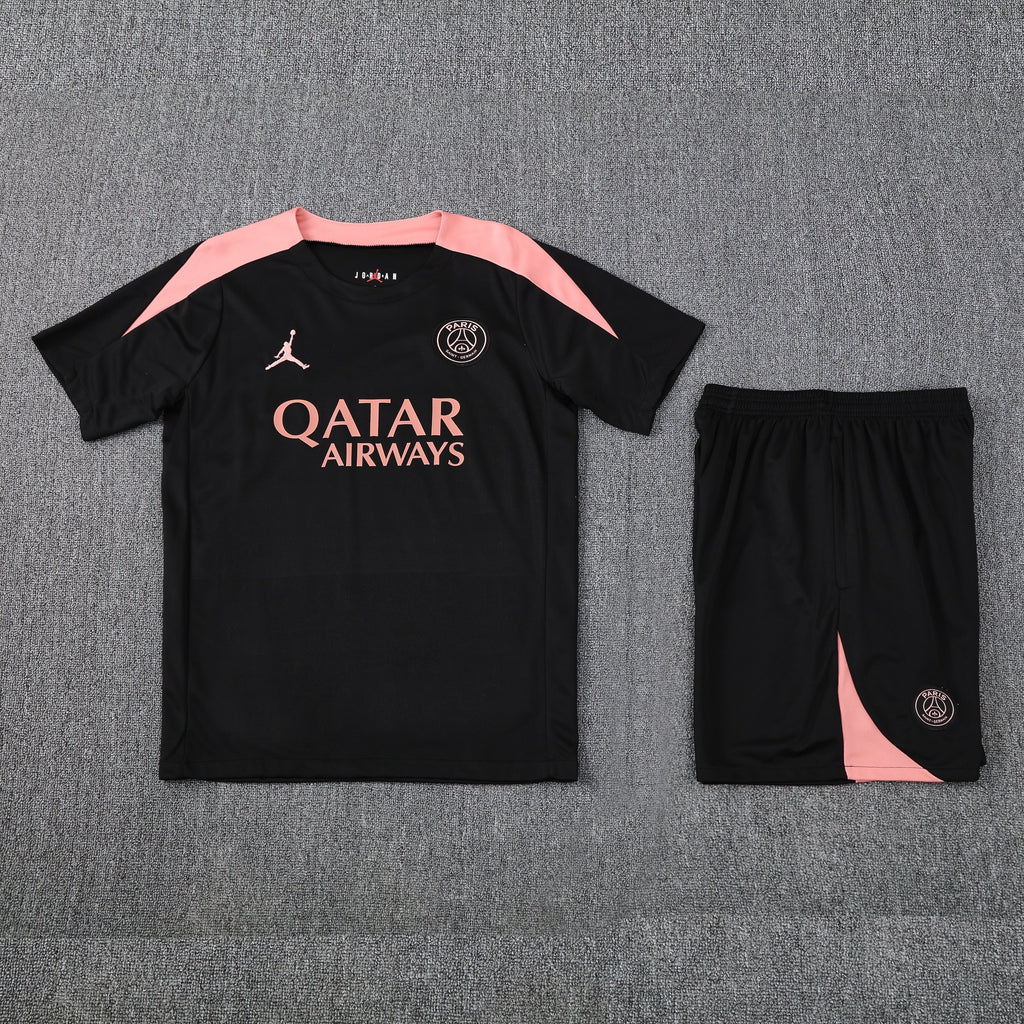 Kit Treino PSG 25/26 - Masculina - Preto com Rosa | Estilo e Performance Jordan
