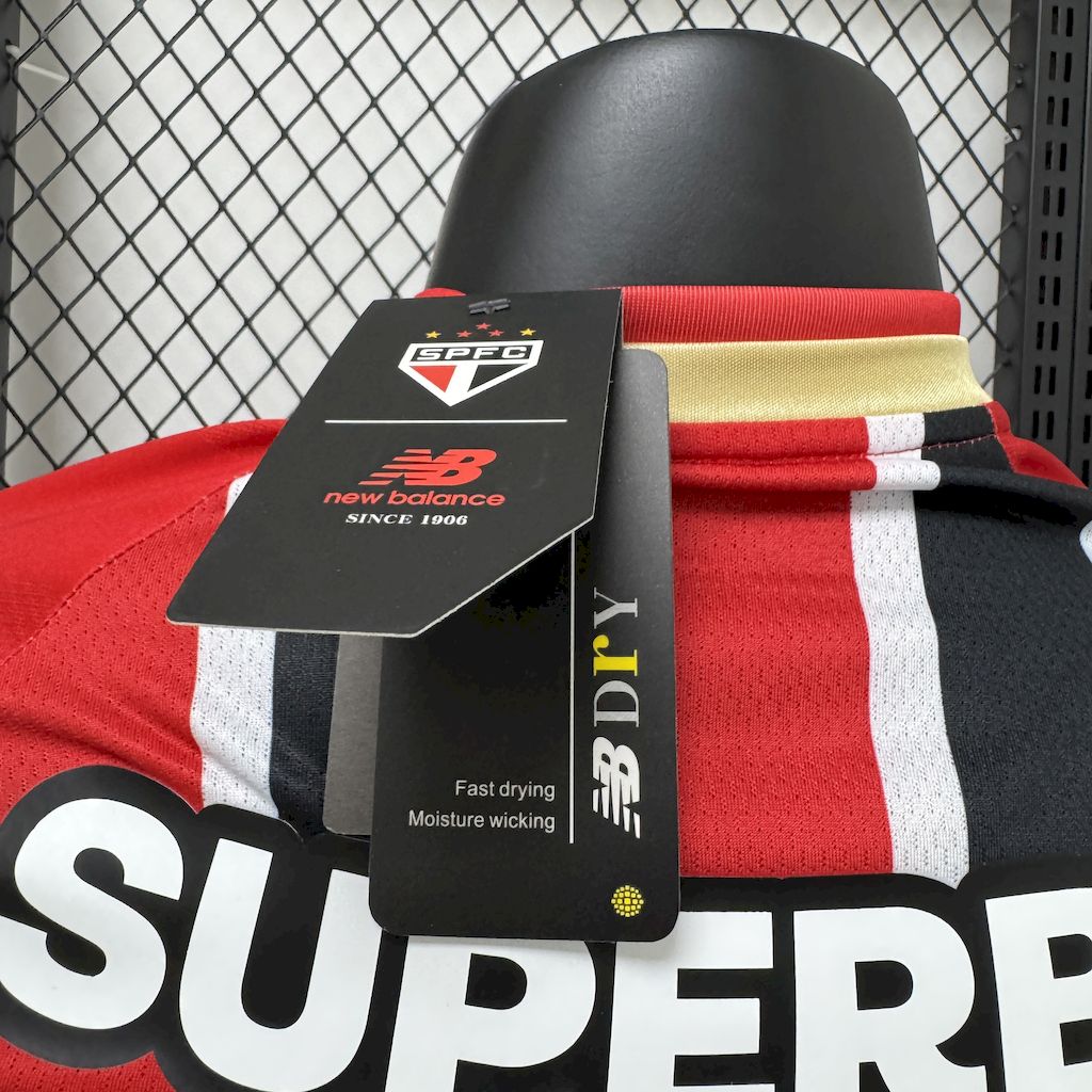 Camisa São Paulo ll 25/26 S/N Jogador New Balance Masculina - Vermelho+ Branco