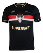 Camisa São Paulo III 25/26 s/n° Torcedor Comemorativa New Balance Masculino - Preto+Vermelho