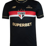 Camisa São Paulo III 25/26 s/n° Torcedor Comemorativa New Balance Masculino - Preto+Vermelho