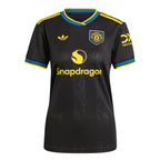 Camisa Manchester United lll 2025/26 Adidas Torcedor Feminino - Preta + Amarelo