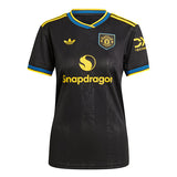Camisa Manchester United lll 2025/26 Adidas Torcedor Feminino - Preta + Amarelo